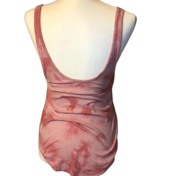 PINK Victoria's Secret Pink Tie Dye Ribbed Racerback Tank Top - Picture 6 of 8